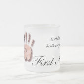 Neue Säugling-Hand-Fußabdruck Mattglastasse (Mittel)