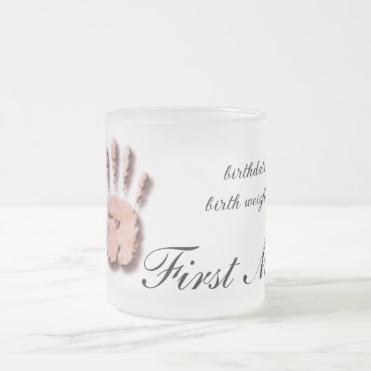Neue Säugling-Hand-Fußabdruck Mattglastasse (Mittel)