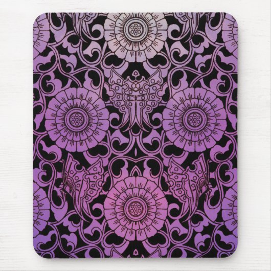 NEUE SCHMETTERLINGE: FUCHSIA FLUG MOUSEPAD (Vorne)