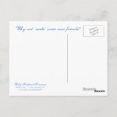 Neue Schneefreunde machen - Baby Footprint Snowmen Postkarte (Rückseite)