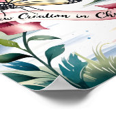 Neue Schöpfung in Christus Christliches Kinderzimm Poster (Ecke)