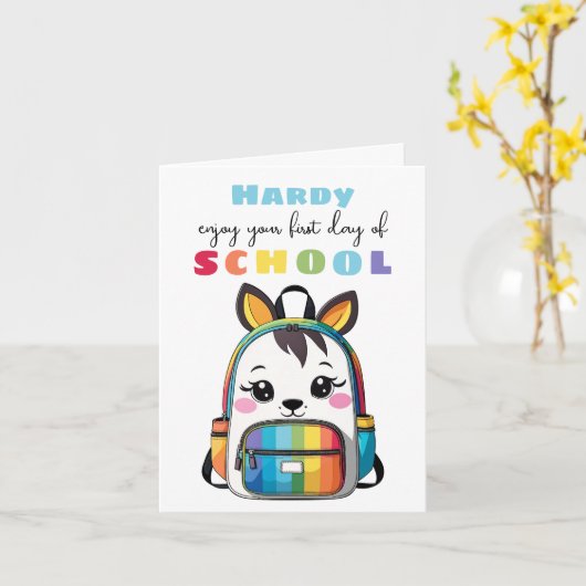 Neue Schulstarterkarte Son Daughter niedlicher Zeb Karte (Gelbe Blume)