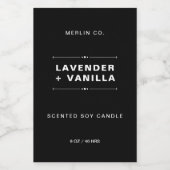 Neue Schwarz-Modern-Kerzen-Etikettenkleber Lebensmitteletikett (Einzelnes Label)