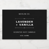 Neue Schwarz-Modern-Kerzen-Etikettenkleber Lebensmitteletikett (Einzelnes Label)