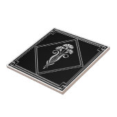 Neue Schwarz-Silber-Art-Déco-Tile Fliese (Seite)