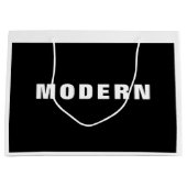 Neue Schwarze Unternehmen Minimalistisch Große Geschenktüte (Vorderseite)