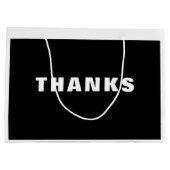 Neue Schwarze Unternehmen Minimalistisch Große Geschenktüte (Rückseite)