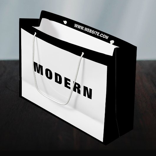 Neue Schwarze Unternehmen Minimalistisch Große Geschenktüte