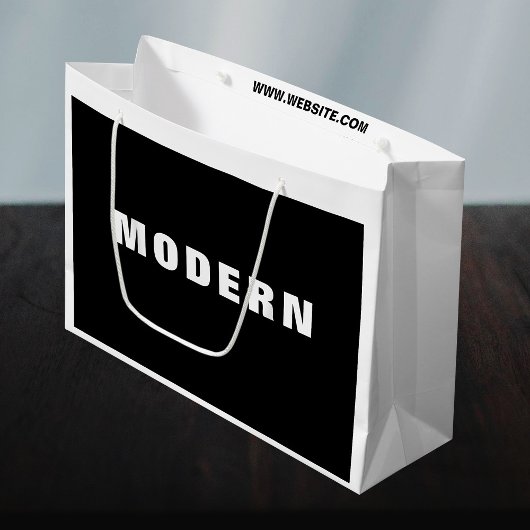 Neue Schwarze Unternehmen Minimalistisch Große Geschenktüte