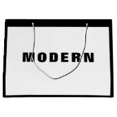 Neue Schwarze Unternehmen Minimalistisch Große Geschenktüte (Vorderseite)