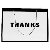 Neue Schwarze Unternehmen Minimalistisch Große Geschenktüte (Rückseite)