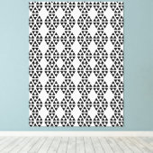 Neue schwarzweiße Dreiecke, nahtlose Muster Leinwanddruck (Insitu (Holzboden))