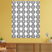 Neue schwarzweiße Dreiecke, nahtlose Muster Leinwanddruck (Insitu (Wohnzimmer))