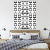 Neue schwarzweiße Dreiecke, nahtlose Muster Leinwanddruck (Insitu (Schlafzimmer))