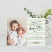 Neue Schwester oder Bruder Weihnachten Ankündigung (Stehend Vorderseite)