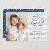 Neue Schwester oder Bruder Weihnachten Ankündigung (Vorne/Hinten)