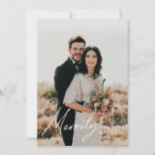 Neue Script-Foto-Weihnachtskarte Einladung (Vorderseite)