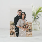 Neue Script-Foto-Weihnachtskarte Einladung (Stehend Vorderseite)