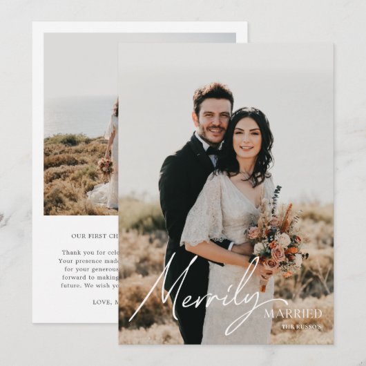 Neue Script-Foto-Weihnachtskarte Einladung (Vorne/Hinten)