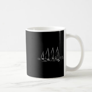 Neue Segelboote auf offenem Wasser Nautical Segeln Kaffeetasse