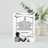 Neue Selbstveränderung Ephesianer 4:22-24 Bibelzit Postkarte (Stehend Vorderseite)