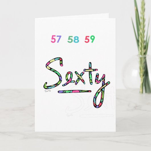 NEUE Sexty Psychadelic Geburtstag KARTE! Karte (Vorderseite)