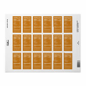 Neue Single-Inhaltsstoffe Zuckerernährung Adressaufkleber (Vorne)