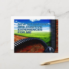 "Neue Situationen" Motivation Affirmation Postkarte