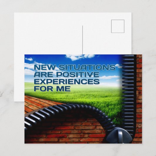 "Neue Situationen" Motivation Affirmation Postkarte (Vorne/Hinten)