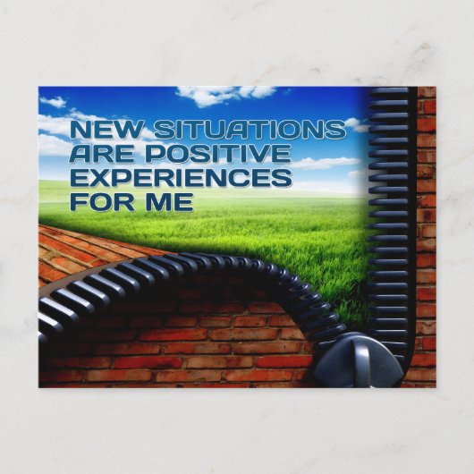 "Neue Situationen" Motivation Affirmation Postkarte (Vorderseite)