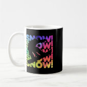Neue Snowboard Saison - Farbenfrohe Snowboarder Kaffeetasse (Links)