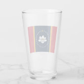 Neue Staatsflagge in Mississipi Glas (Rückseite)