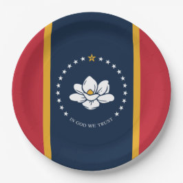 Neue Staatsflagge in Mississipi Pappteller
