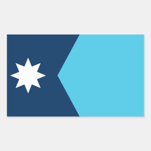 Neue Staatsflagge von Minnesota Rechteckiger Aufkleber (Vorderseite)