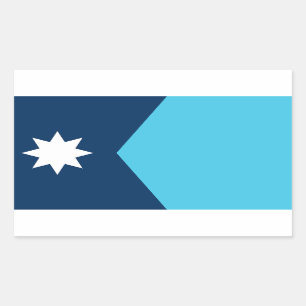 Neue Staatsflagge von Minnesota Rechteckiger Aufkleber