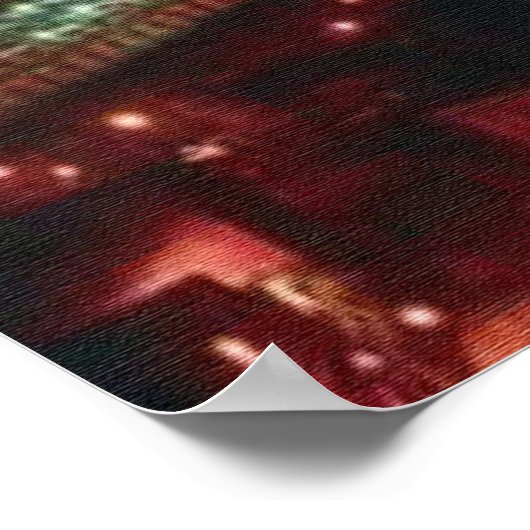 Neue Stadt am Abend Poster (Ecke)