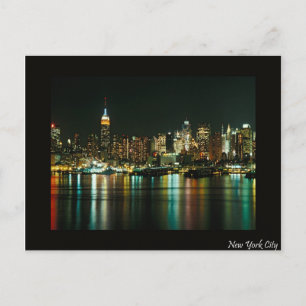 Neue Stadt am Abend Postkarte