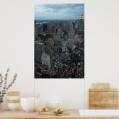 Neue Stadt bei Dämmerung Poster (Küche)