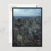 Neue Stadt bei Dämmerung Postkarte (Vorne/Hinten)