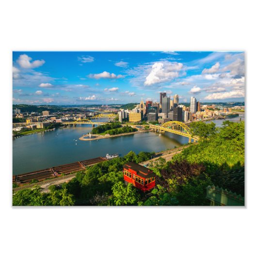 *Neue Stadtansicht von Pittsburgh mit Foto-Printwe Fotodruck (Vorne)