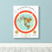 Neue Standard-Karte der Erde Leinwanddruck (Insitu (Holzboden))