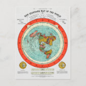 Neue Standard-Karte der Erde Postkarte (Vorderseite)