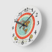 Neue Standard-Karte der Erde Runde Wanduhr (Winkel)