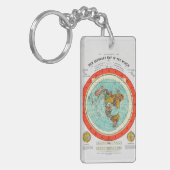 Neue Standard-Karte der Erde Schlüsselanhänger (Vorderseite links)