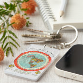 Neue Standard-Karte der Erde Schlüsselanhänger (Vorderseite rechts)