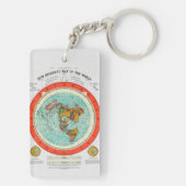 Neue Standard-Karte der Erde Schlüsselanhänger (Rückseite)