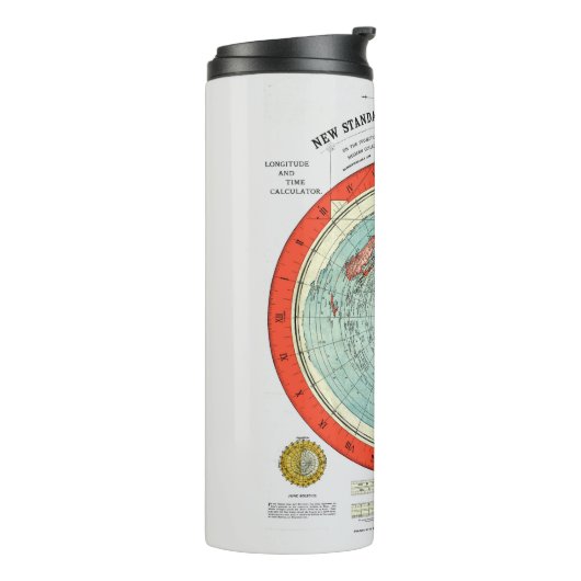 Neue Standard-Karte der Erde Thermosbecher (Nach links gedreht)