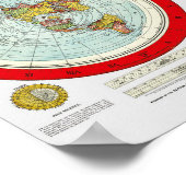 Neue Standard-Karte der Weltgläubigkeit 1892 Poster (Ecke)