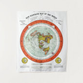 Neue Standardkarte der Welt Wandteppich (Vorderseite)