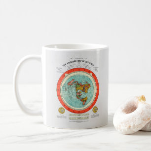 Neue Standardkarte der Weltflachen Erde Earther Kaffeetasse